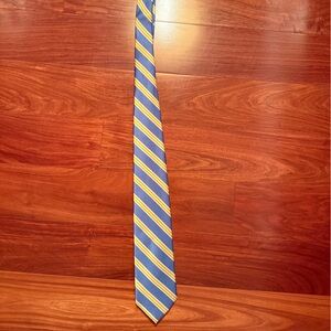 Brooks Brothers Blue, White and Yellow Tie